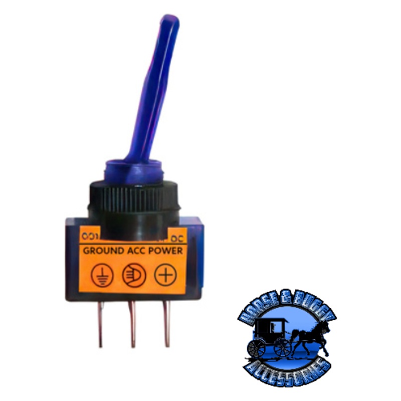 UP-98354 Blue Illum Toggle 20 Amp 12V S.P.S.T. On/Off 1 Pc.