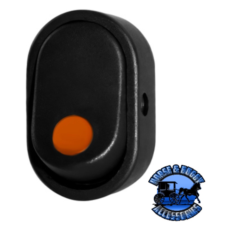 UP-98364 Amber Illum Oval Rocker 16 Amp 12V On/Off 1/2 Dia. 1 Pc.