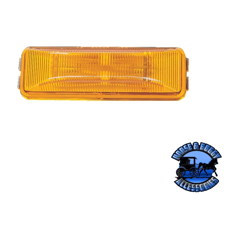 154A Incandescent Marker/ Clearance, PC-Rated, Rectangular, 3.80X1.20, amber, poly bag