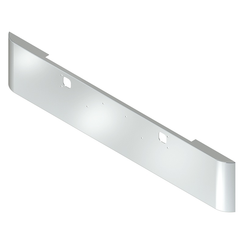 E-FJ-0010-06 1989 AND LATER KENWORTH W900S 18 TEXAS SQUARE 7 GA STEEL CHROME BOLT HOLES, TOW PIN HOLES