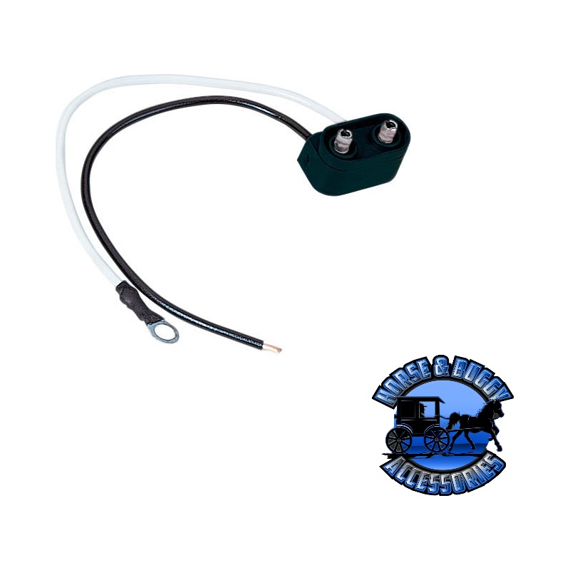 162-49 Plug, LED Marker Lamp w/ Stripped H/W #10 Ring Terminal Shrink Tubing 6 Leads