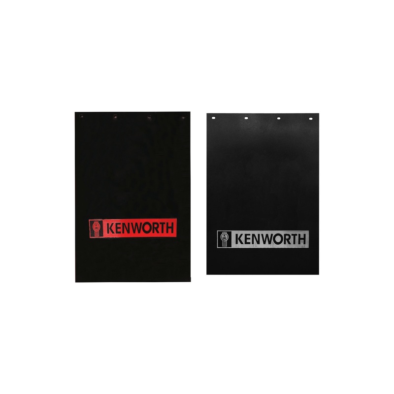3/8” BLACK RUBBER MUDFLAP W/ KW LOGO (CHOOSE COLOR) (24” X 30”)