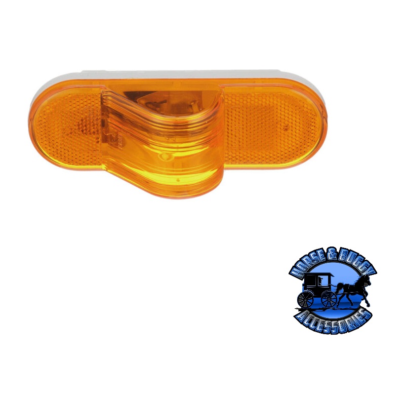 352A 6.5×2.25 Amber Incandescent Mid-Turn Side Marker, Oval