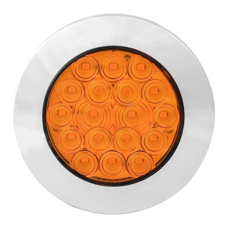 4 FLEET AMBER/AMBER 18 LED SURFACE MOUNT W/ BEZEL, 3WIRES