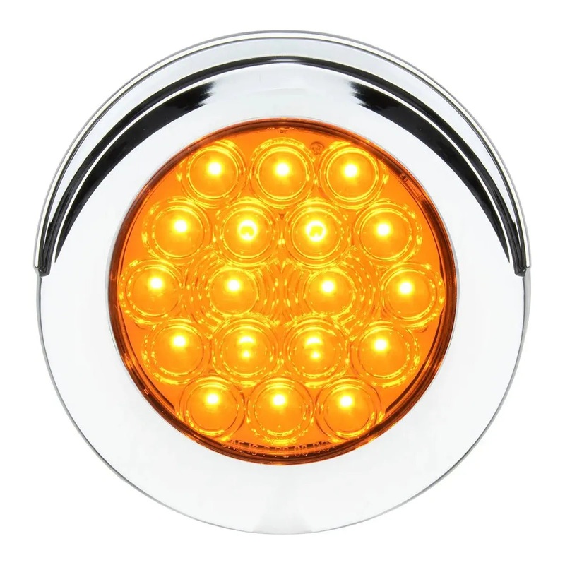 4 FLEET AMBER/AMBER 18 LED SURFACE MT. W/VISOR BEZEL, 3 WIRES