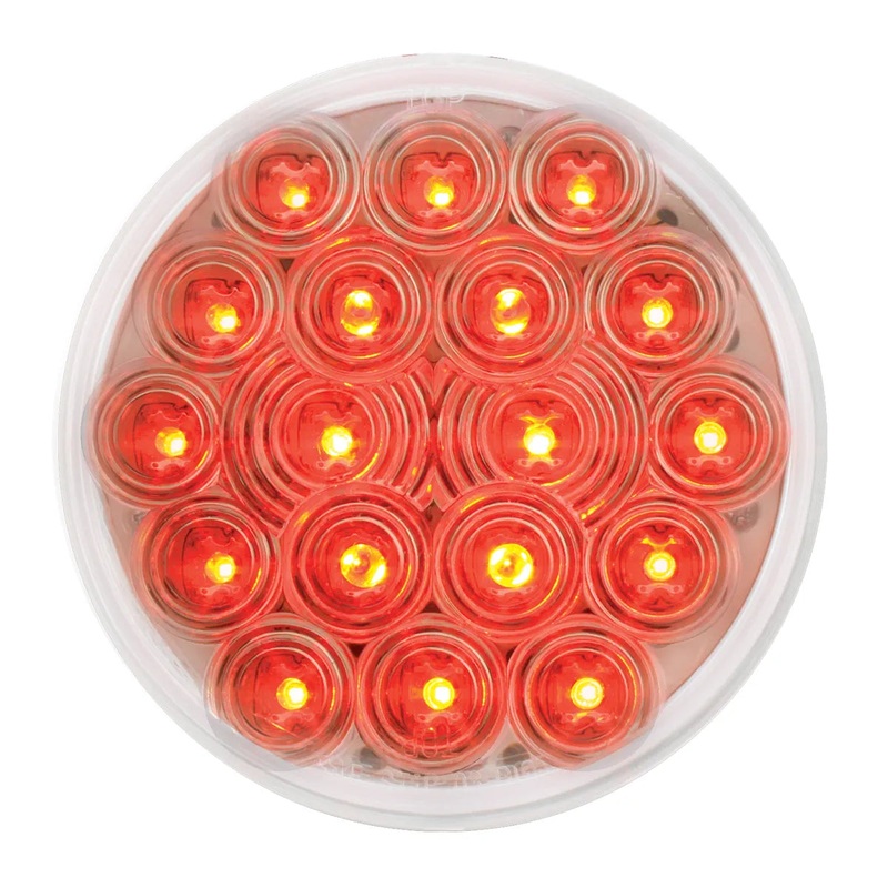 4 FLEET RED/CLEAR 18 LED SEALED LIGHT