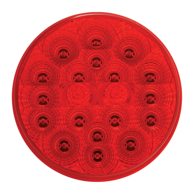 4 LOW PROFILE SPYDER RED 20-LED LIGHT W/ PLUG, RED LENS