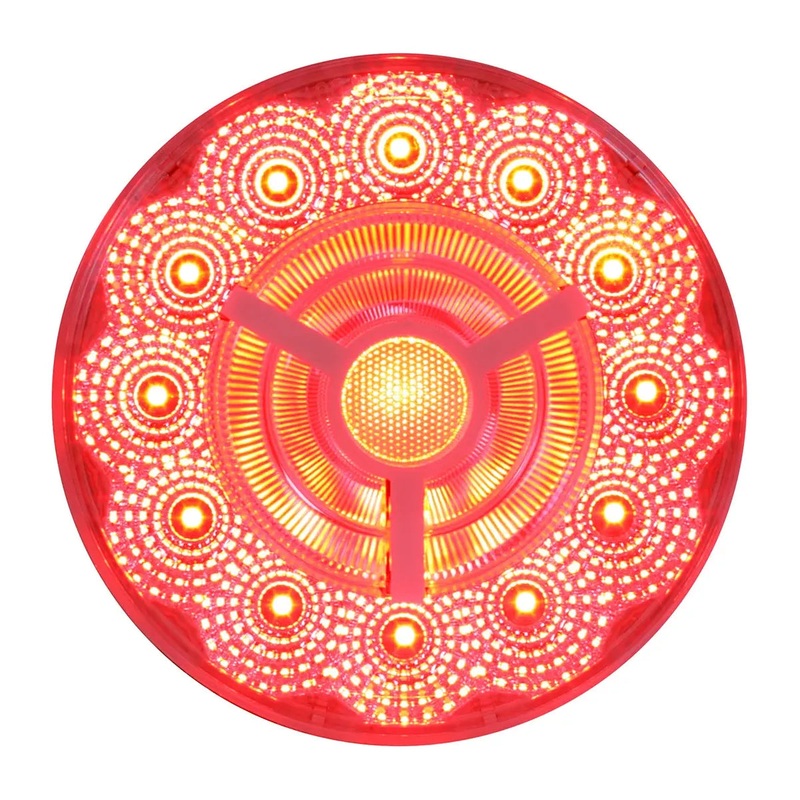 4 PRIME SPYDER RED/CLEAR 17 LED SEALED LIGHT