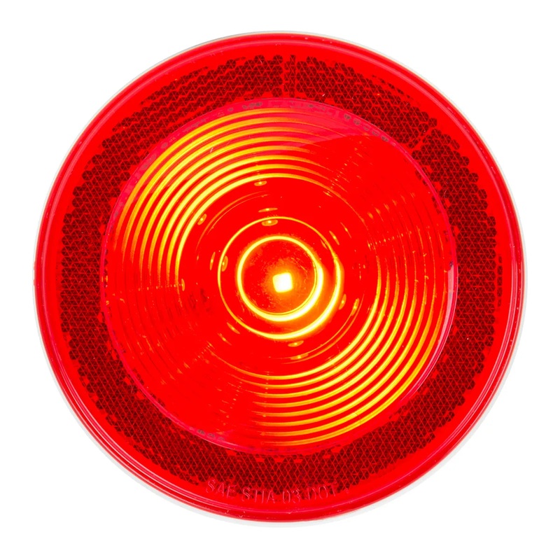 4 RED/RED 16 LED SEALED LIGHT W/ REFLECTIVE RING LENS