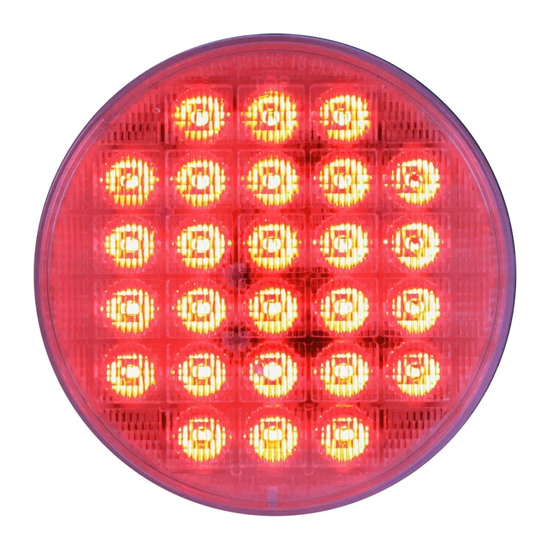 4 SMART DYNAMIC RED/CLEAR 26 LED SEQUENTIAL SEALED LIGHT