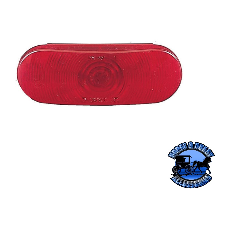 421R 6.5×2.25 Red Incandescent Stop/Turn/Tail, Oval