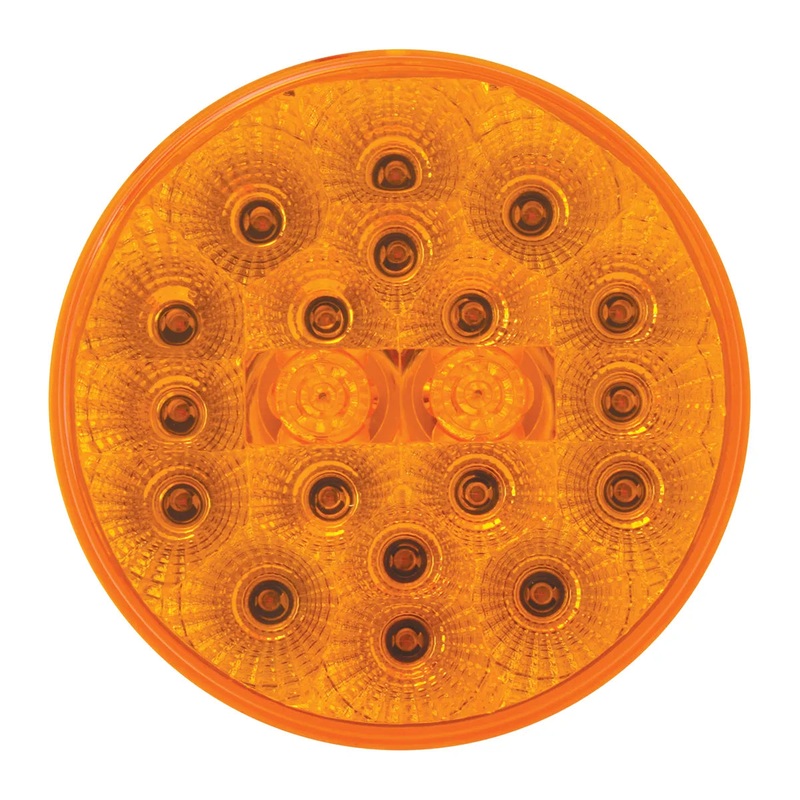 77090 4 LOW PROFILE SPYDER AMBER 20-LED LIGHT, AMBER LENS