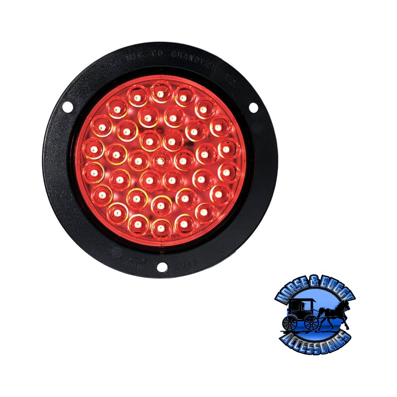 M818CR-36 4 Red Clear Lens LED Stop/Turn/Tail, Round, 36 Diode AMP Housing