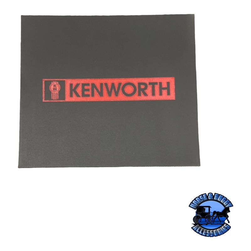 MUD-001614-120 1/4” KW FRONT FENDER MUDFLAP W/ RED KW LOGO (16” X 14”)