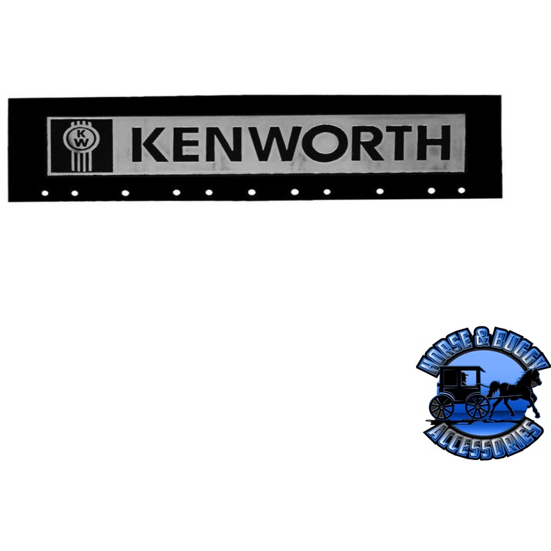 MUD-382406-121 QUARTER FENDER BLACK MUDFLAP W/ CHROME KW LOGO