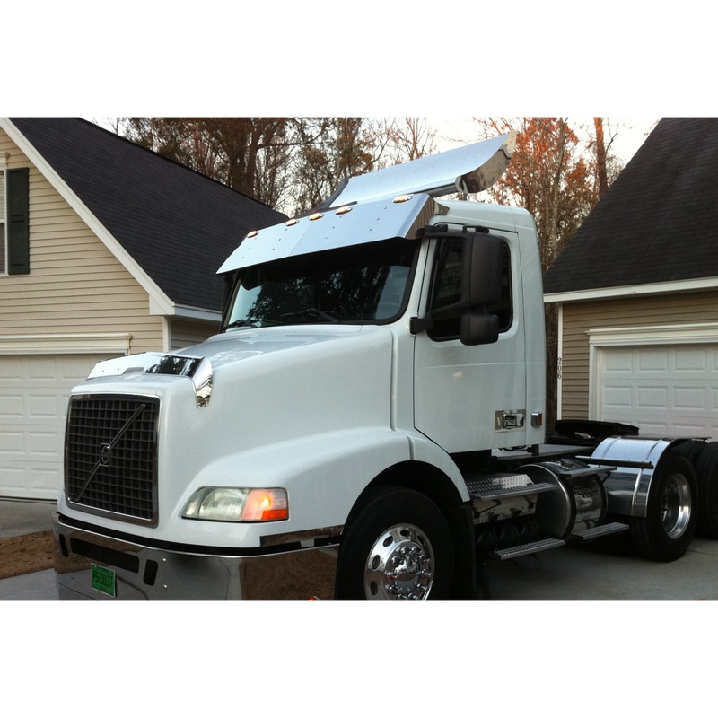 V-8036C 17 Drop Visor Blank (NO LIGHT HOLES) for VNL Day Cab 2 Pc. Visor