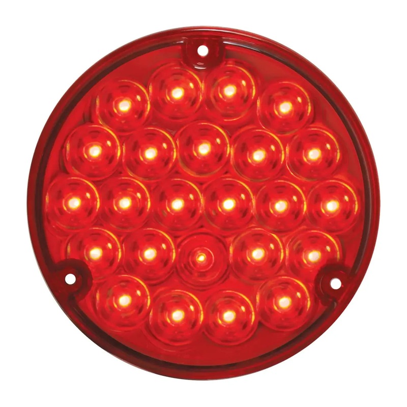 4 PEARL RED/RED 24 LED LIGHT W/ #1156 SOCKET BASE