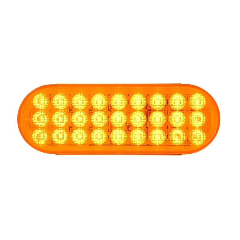 74860 OVAL SMART DYNAMIC AMBER/AMBER 27 LED SEQUENTIAL SEALED LIGHT