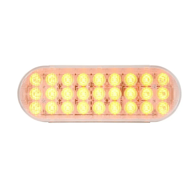74861 OVAL SMART DYNAMIC AMBER/CLEAR 27 LED SEQUENTIAL SEALED LIGHT