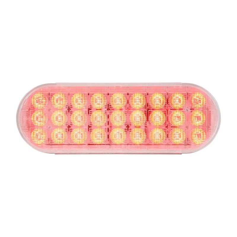 74863 OVAL SMART DYNAMIC RED/CLEAR 27 LED SEQUENTIAL SEALED LIGHT