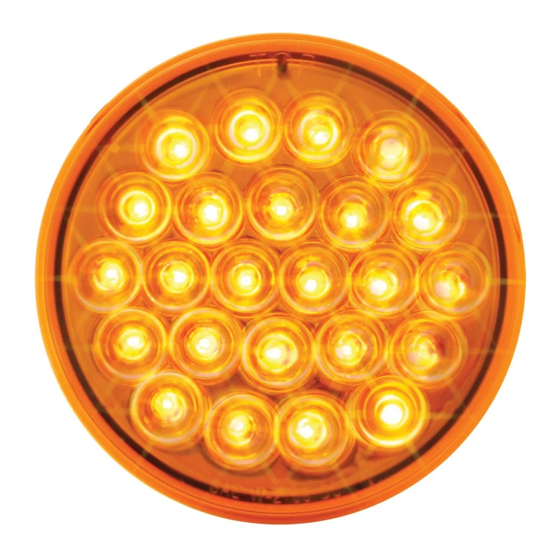 76460 #1 4 PEARL AMBER/AMBER 24LED STROBE SEALED LIGHT, 9~36V