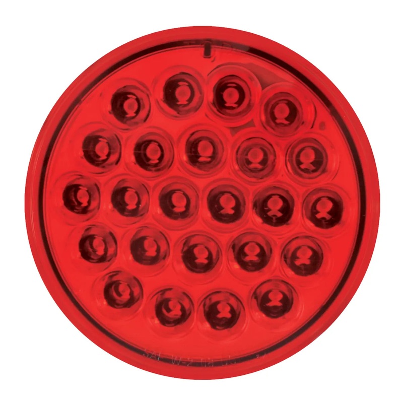 76466 #2 4 PEARL RED/RED 24LED STROBE SEALED LIGHT, 9~36V