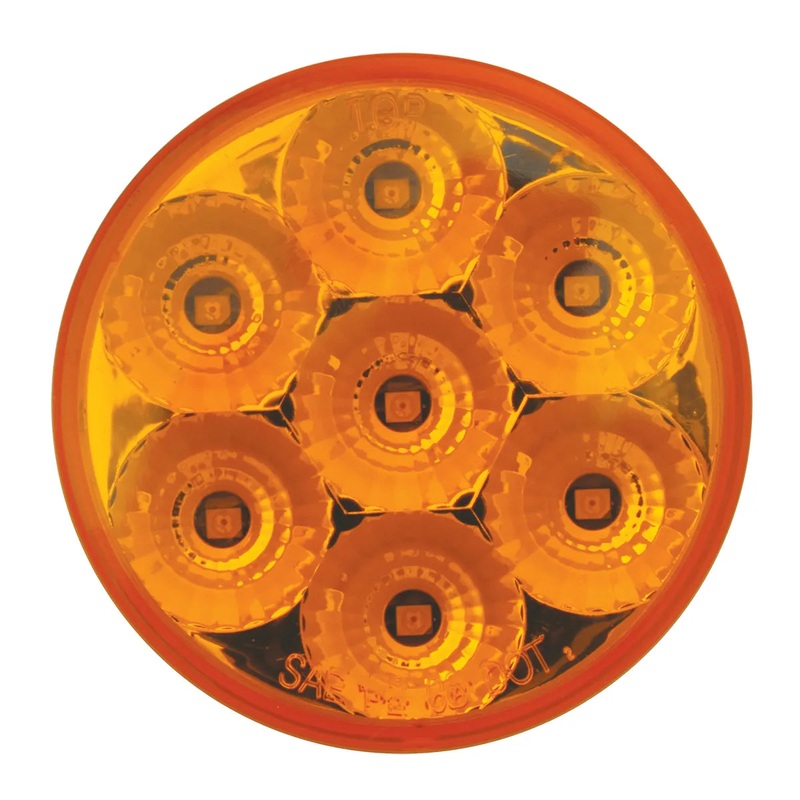 76660BP 2.5 LOW PROFILE SPYDER AMBER 7 LED MARKER LIGHT, AMBER LENS