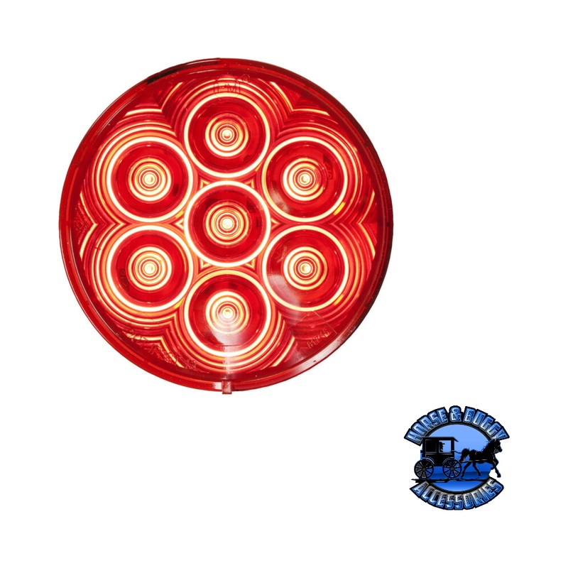 826R-7 4 Red LED Stop/Turn/Tail, Round, Grommet-Mount