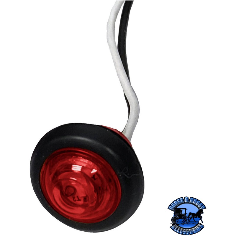 M176R 3/4 Red LED Marker/ Clearance, PC-Rated, Round, Bulk Pack