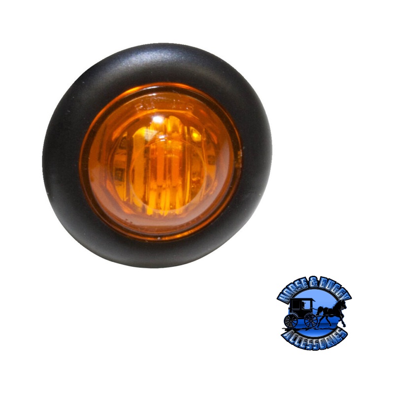 M181A-BT2 3/4 Amber LED Marker/ Clearance, PC-Rated, Round, w/ two .180 Bullets, Bulk Pack