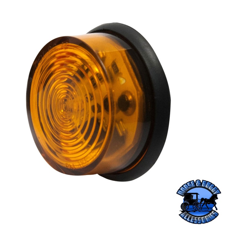 M186A-BT2 1.375 Amber LED Marker/ Clearance, PC-Rated Round, Dot XL 8 Leads w/ .180 Bullets, Bulk Pack