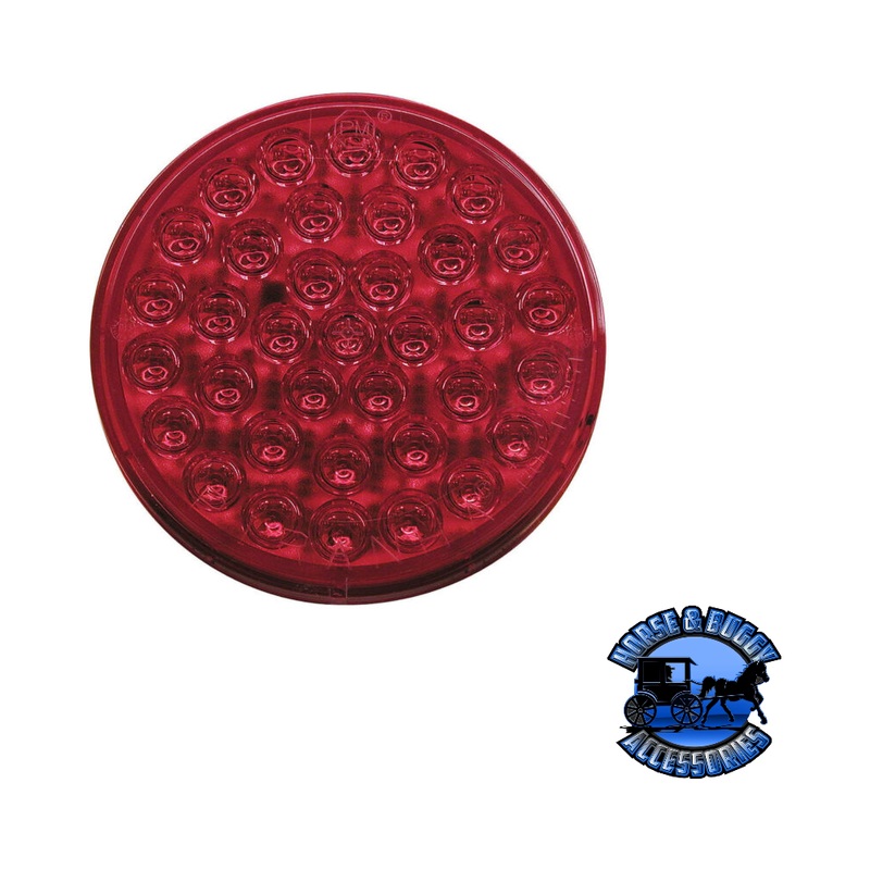 M417R-P 4 Red LED Stop/Turn/Tail, Round, 36-Diodes, w/ Adapter, Bulk Pack