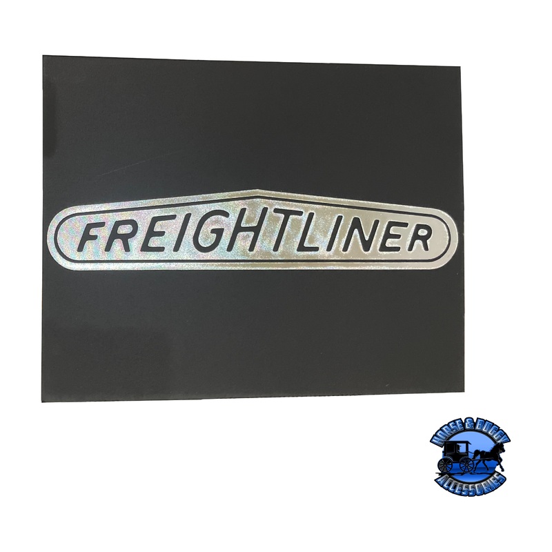 MUD-001814-141 1/4” FREIGHTLINER FRONT FENDER MUDFLAP W/ CHROME LOGO (18” X 14”)