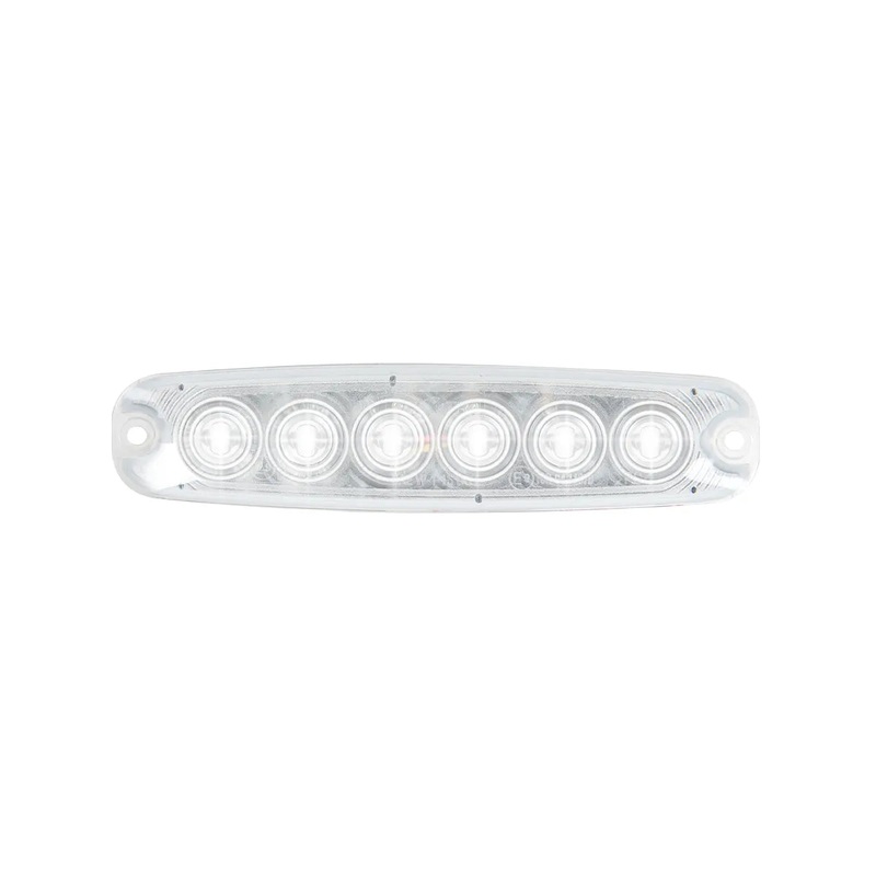 5-1/8 ULTRA THIN WHITE/CLEAR 6 LED STROBE LIGHT