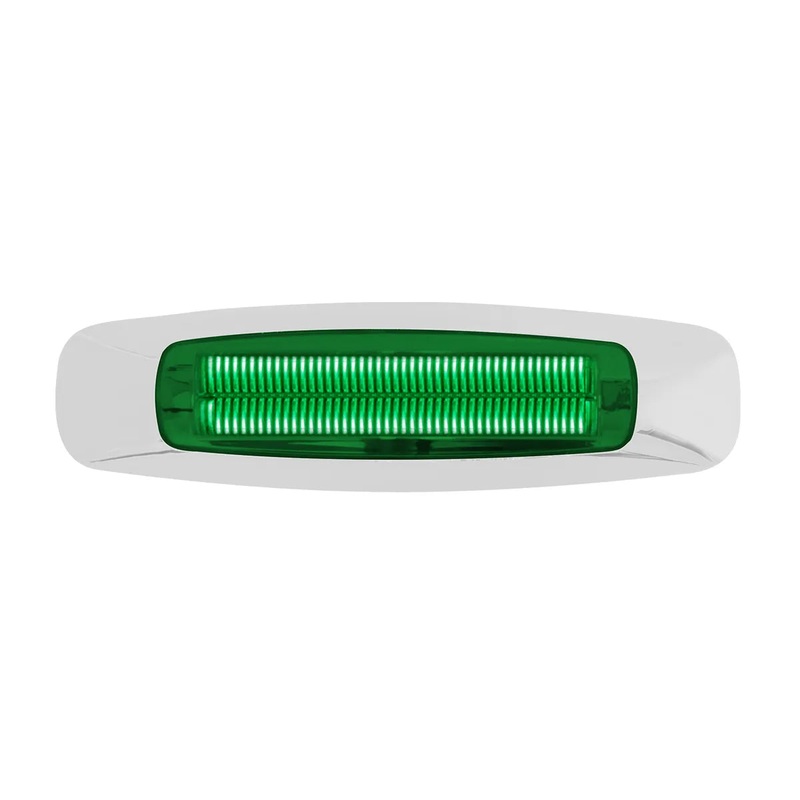 5-3/4 RECT. PRIME GREEN/GREEN 4 LED DUAL FUNCTION INT. LIGHT