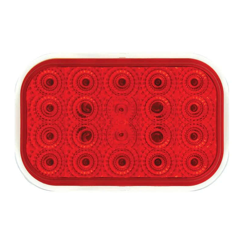 77013BP Rectangular Spyder LED Light (RED/RED) #77013BP