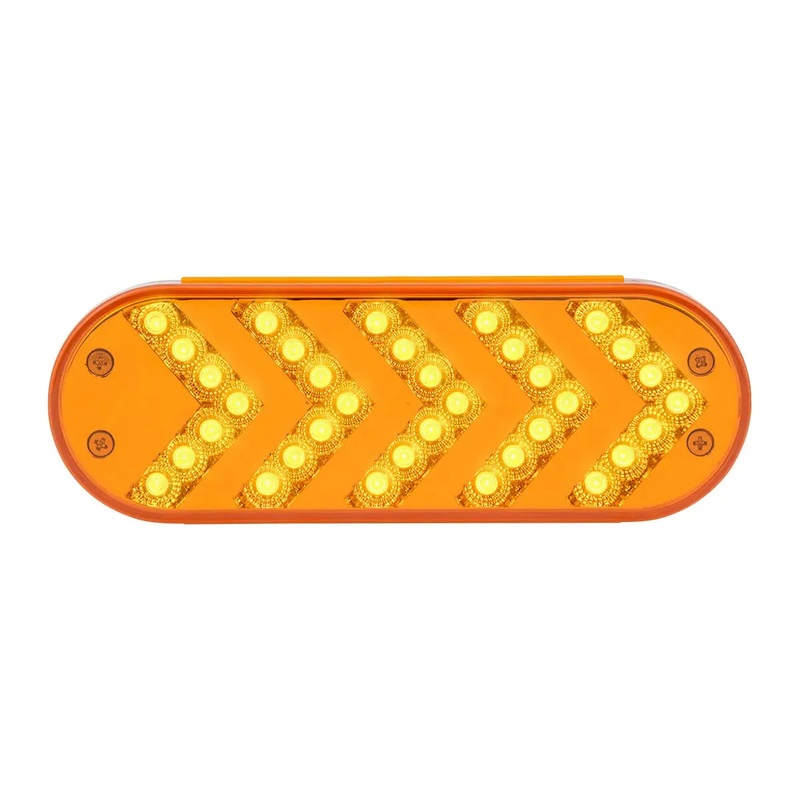 77124 OVAL AMBER SEQUENTIAL 5-ARROW SPYDER 35LED LIGHT, AMBER LENS