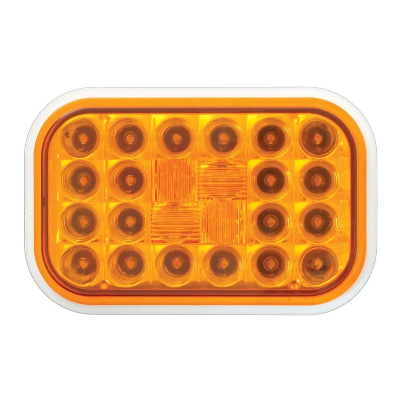 77180 Rectangular Pearl LED Light (AMBER/AMBER) #77180