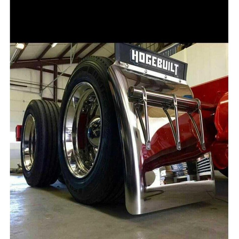 CP MATERIAL  heavy duty 430 stainless hogebuilt quarter fenders straps pair w/hardware #CP-hb134