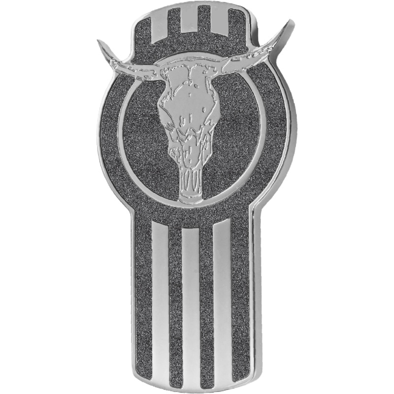 KENWORTH BULLHORN ENGRAVED EMBLEM BLACK METALLIC 195