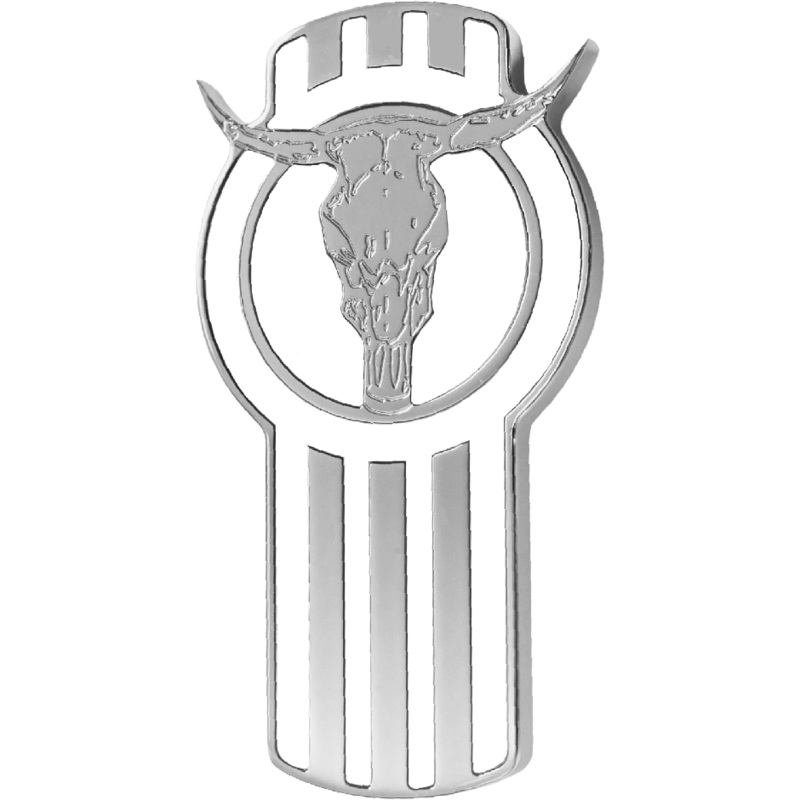 KENWORTH BULLHORN ENGRAVED EMBLEM WHITE 108