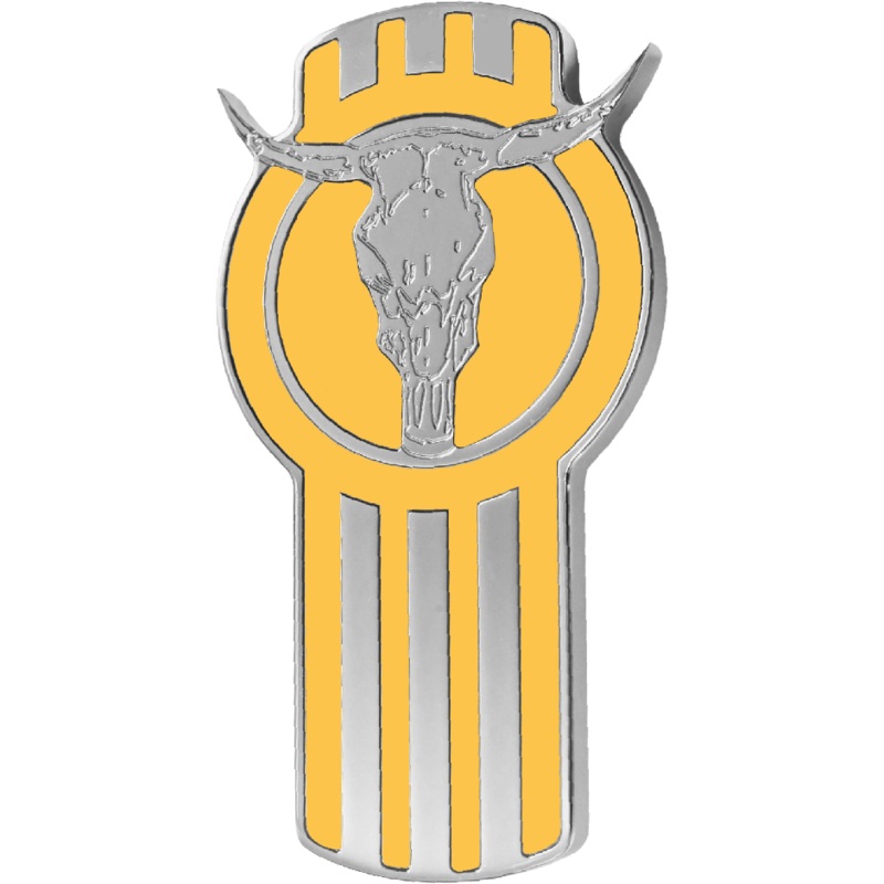 KENWORTH BULLHORN ENGRAVED EMBLEM YELLOW 220