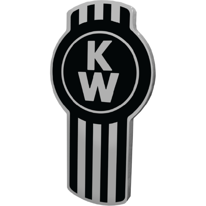 KENWORTH EMBLEM CHROME/BLACK (190)