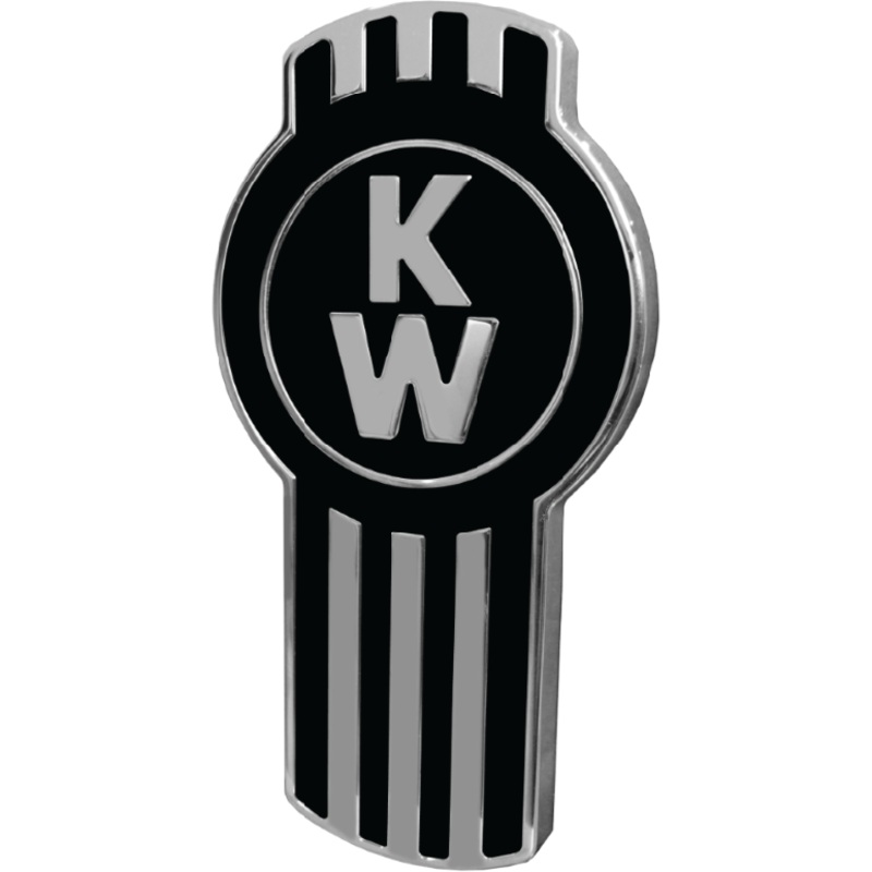 KENWORTH EMBLEM ENGRAVED BLACK/CHROME 190