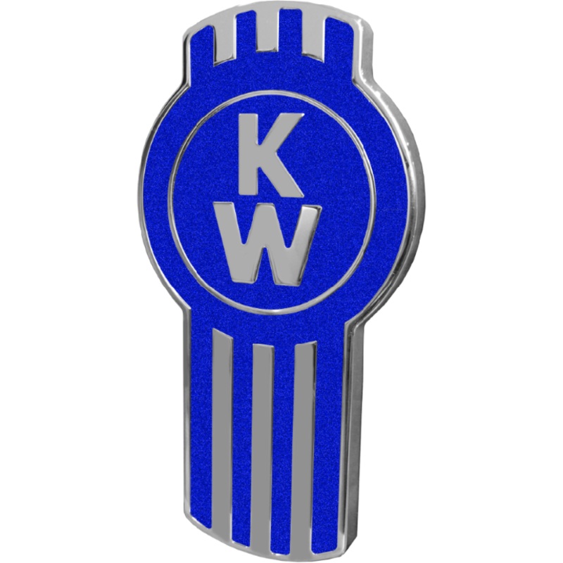 KENWORTH EMBLEM ENGRAVED BLUE 647