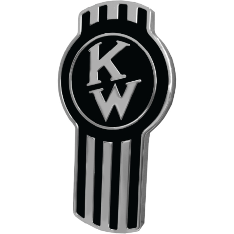 KENWORTH EMBLEM ENGRAVED OLD STYLE BLACK/CHROME 190