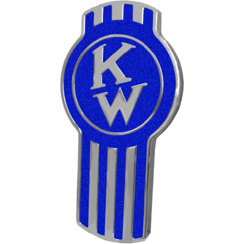 KENWORTH EMBLEM ENGRAVED OLD STYLE BLUE 647