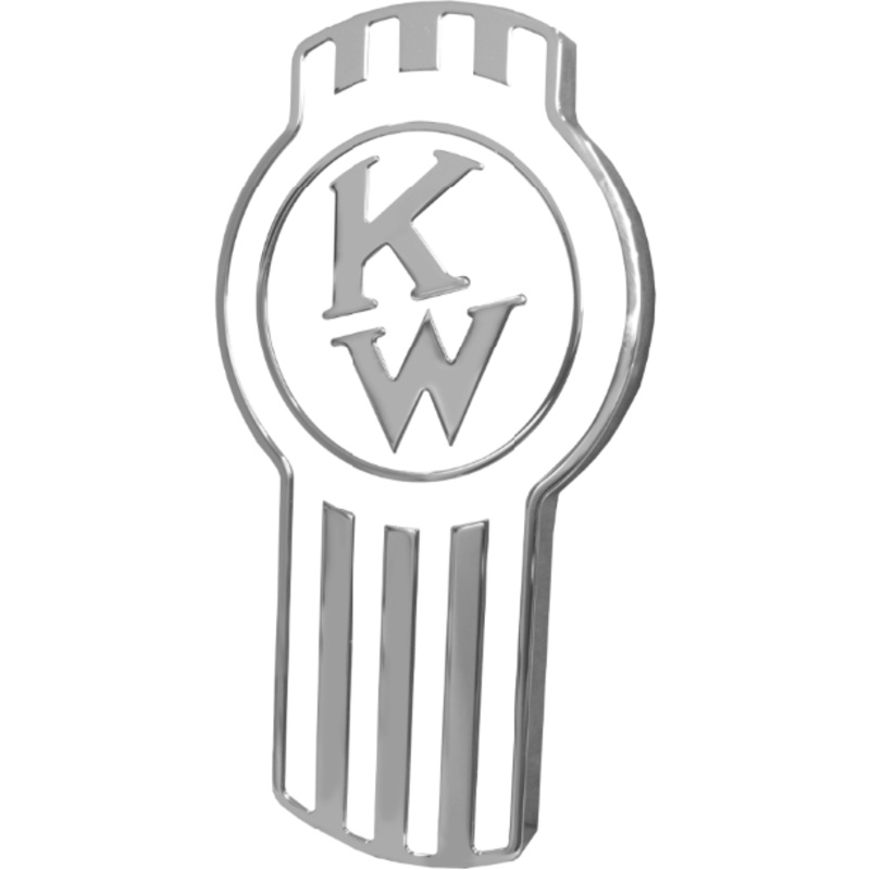 KENWORTH EMBLEM ENGRAVED OLD STYLE WHITE 108