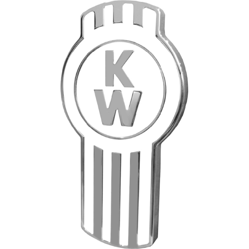 KENWORTH EMBLEM ENGRAVED WHITE 108