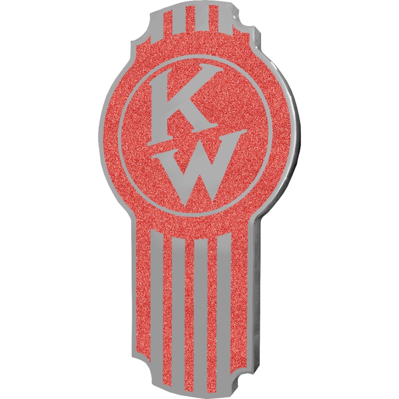 KENWORTH EMBLEM OLD STYLE RED METALLIC/CHROME 481